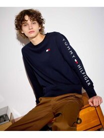 【オンライン限定】フレンチテリー ロゴ ロングスリーブスウェット TOMMY HILFIGER トミーヒルフィガー トップス カットソー・Tシャツ グレー ホワイト ネイビー【送料無料】[Rakuten Fashion]