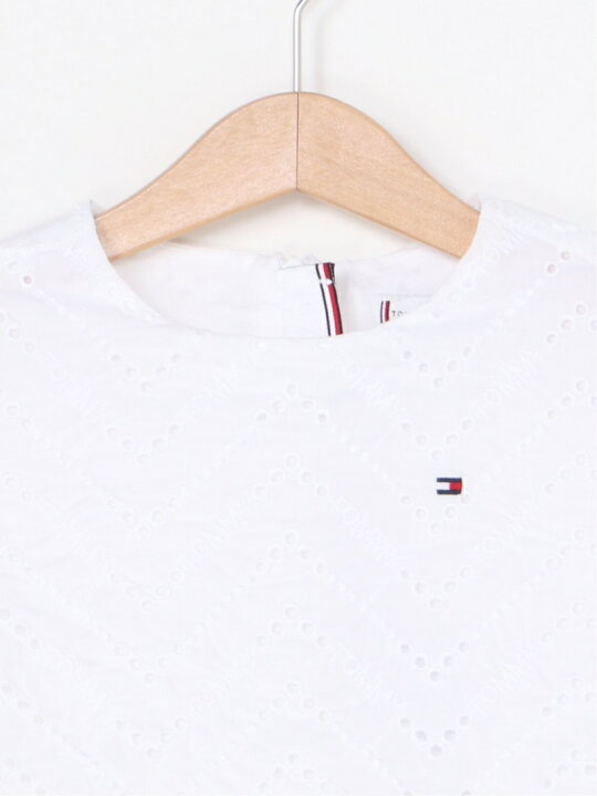 楽天市場 Sale 30 Off K Tommy Hilfiger トミーヒルフィガー Girls コットンレースレイヤードワンピース Tommy Hilfiger トミーヒルフィガー ワンピース キッズワンピース ホワイト Rba E 送料無料 Rakuten Fashion Tommy Hilfiger