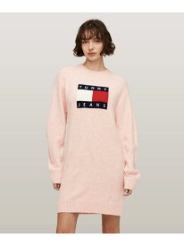 【SALE／50%OFF】メランジフラッグセーターワンピース TOMMY JEANS トミーヒルフィガー ワンピース・ドレス その他のワンピース・ドレス ピンク ホワイト【RBA_E】【送料無料】[Rakuten Fashion]