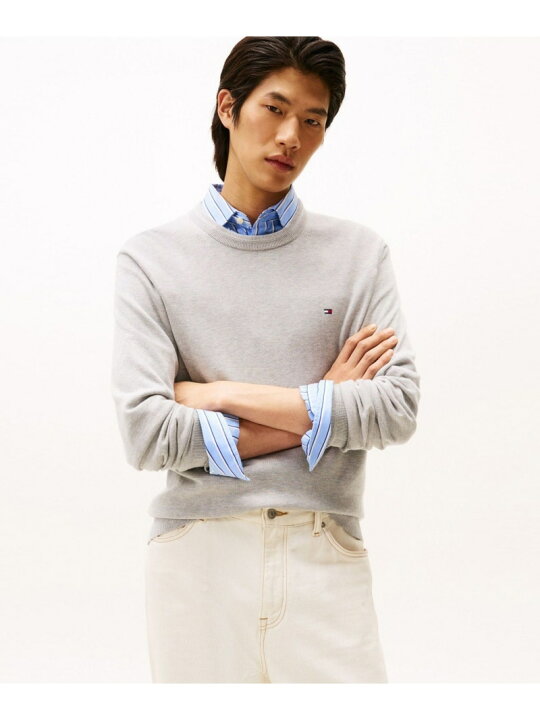 楽天市場】コットンシルクカシミヤクルーネックセーター TOMMY 