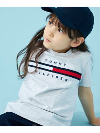 (K)TOMMY HILFIGER(トミーヒルフィガー) フラッグリブインサートTシャツ TOMMY HILFIGER トミーヒルフィガー トップス カットソー・Tシャツ グレー ネイビー ベージュ ホワイト レッド ピンク【送料無料】[Rakuten Fashion]