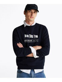 【SALE／50%OFF】ヒルフィガーフラッグクルーネックトレーナー TOMMY HILFIGER トミーヒルフィガー トップス スウェット・トレーナー ネイビー ホワイト【RBA_E】【送料無料】[Rakuten Fashion]