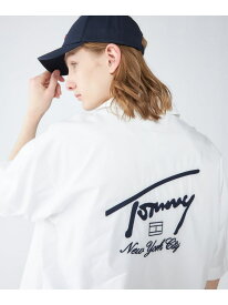 (M)TOMMY HILFIGER(トミーヒルフィガー) ツイストショートスリーブシャツ TOMMY JEANS トミーヒルフィガー トップス シャツ・ブラウス ホワイト【送料無料】[Rakuten Fashion]