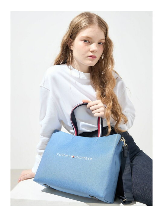 楽天市場】【SALE／40%OFF】デニムショッパートートバッグ TOMMY 