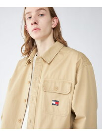【SALE／40%OFF】バーシティヒーローオーバーシャツ TOMMY JEANS トミーヒルフィガー トップス その他のトップス ホワイト ベージュ【RBA_E】【送料無料】[Rakuten Fashion]