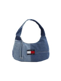 デニムパッチワークショルダーバッグ 26SS TOMMY JEANS トミーヒルフィガー バッグ ショルダーバッグ ブルー【送料無料】[Rakuten Fashion]