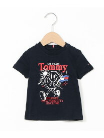 (K)TOMMY HILFIGER(トミーヒルフィガー) BOYS ファンショートスリーブTシャツ TOMMY HILFIGER トミーヒルフィガー トップス カットソー・Tシャツ ネイビー ホワイト【送料無料】[Rakuten Fashion]