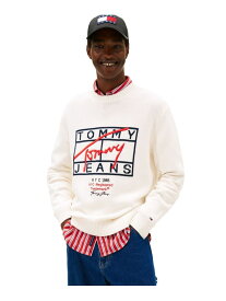 レギュラーシグネチャーセーター TOMMY JEANS トミーヒルフィガー トップス ニット ホワイト【送料無料】[Rakuten Fashion]