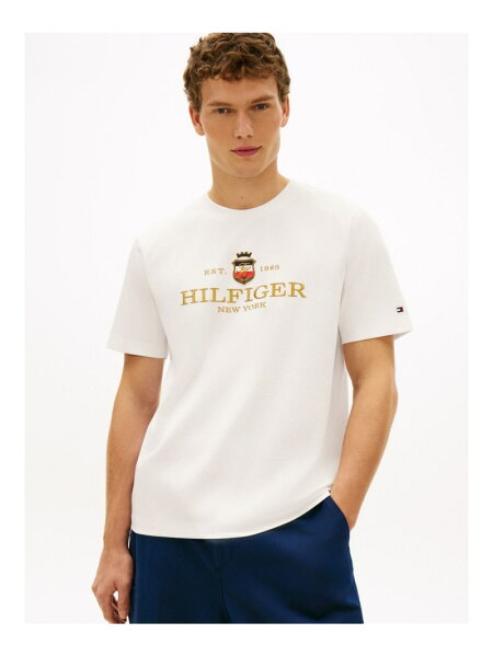 【SALE／40%OFF】アイコングラフィッククルーネックTシャツ TOMMY HILFIGER トミーヒルフィガー トップス カットソー・Tシャツ ホワイト グレー ネイビー ブルー【RBA_E】【送料無料】[Rakuten Fashion]