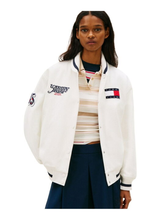 楽天市場】リラックスコットンバーシティジャケット TOMMY JEANS 
