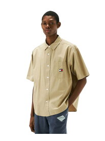 【SALE／50%OFF】イージーポプリンショートスリーブオーバーシャツ TOMMY JEANS トミーヒルフィガー トップス その他のトップス ネイビー ベージュ ホワイト グレー【RBA_E】【送料無料】[Rakuten Fashion]