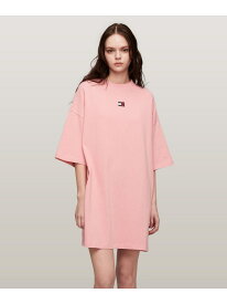 【SALE／40%OFF】TJW BADGE TEE DRESS TOMMY JEANS トミーヒルフィガー ワンピース・ドレス その他のワンピース・ドレス ピンク ブラック【RBA_E】【送料無料】[Rakuten Fashion]