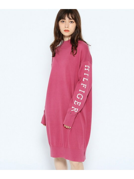 楽天市場】【SALE／60%OFF】スリーブロゴモックネックニットワンピース 