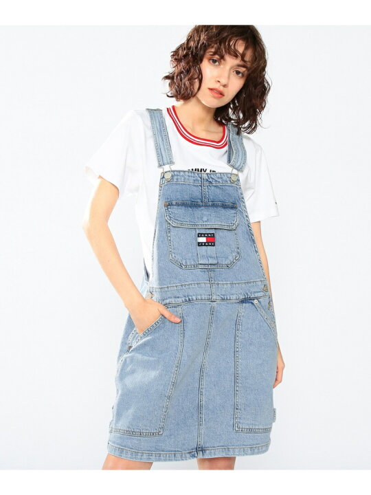 楽天市場】【SALE／30%OFF】(W)TOMMY HILFIGER CARGO DUNGAREE DRESS 