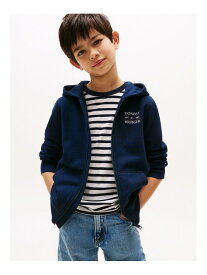 【SALE／50%OFF】BOYS フラッグヒルフィガージップパーカー TOMMY HILFIGER トミーヒルフィガー トップス スウェット・トレーナー ネイビー ホワイト【RBA_E】【送料無料】[Rakuten Fashion]