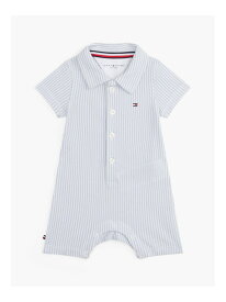 BABY イサカストライプショートオール TOMMY HILFIGER トミーヒルフィガー マタニティウェア・ベビー用品 ロンパース・カバーオール ブルー【送料無料】[Rakuten Fashion]