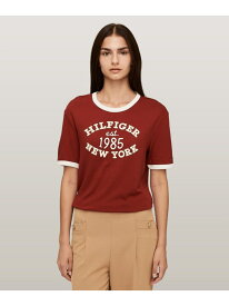 【SALE／50%OFF】バーシティクルーネックショートスリーブリンガーシャツ TOMMY HILFIGER トミーヒルフィガー トップス カットソー・Tシャツ ホワイト レッド【RBA_E】【送料無料】[Rakuten Fashion]