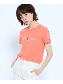 【SALE／30%OFF】(W)TOMMY HILFIGER(トミーヒルフィガー) REGULAR HILFIGER C-NK TEE SS TOMMY HILFIGER トミーヒルフィガー トップス カットソー・Tシャツ ピンク ネイビー ブルー ベージュ ホワイト【RBA_E】【送料無料】[Rakuten Fashion]