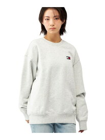 リラックスバッジクルーネックトレーナー TOMMY JEANS トミーヒルフィガー トップス スウェット・トレーナー ブラック【送料無料】[Rakuten Fashion]