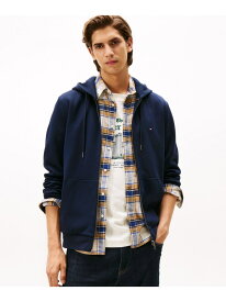 エッセンシャルインテクノジップアップパーカー TOMMY HILFIGER トミーヒルフィガー トップス パーカー・フーディー ネイビー グレー【送料無料】[Rakuten Fashion]