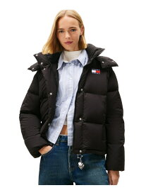 アラスカグリッドダウンジャケット TOMMY JEANS トミーヒルフィガー ジャケット・アウター ダウンジャケット・ダウンベスト ブラック ホワイト【送料無料】[Rakuten Fashion]