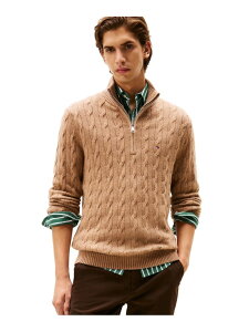 �����E�[���u�����h�P�[�u���n�[�t�W�b�v�Z�[�^�[ TOMMY HILFIGER �g�~�[�q���t�B�K�[ �g�b�v�X �j�b�g �u���E�� �l�C�r�[�y���������z[Rakuten Fashion]