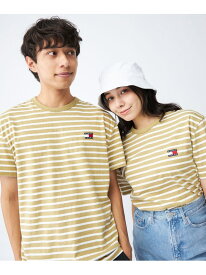 【SALE／40%OFF】レギュラーブルトンストライプTシャツ TOMMY JEANS トミーヒルフィガー トップス カットソー・Tシャツ ベージュ ブルー【RBA_E】[Rakuten Fashion]