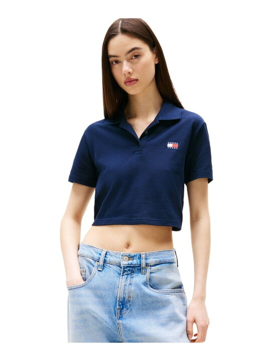 楽天市場】クロップドバッジショートスリーブポロシャツ TOMMY JEANS 