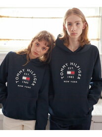 【SALE／50%OFF】【オンライン限定】アーチロゴフーディ TOMMY HILFIGER トミーヒルフィガー トップス パーカー・フーディー ネイビー グリーン グレー ホワイト【RBA_E】【送料無料】[Rakuten Fashion]