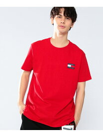 (M)TOMMY HILFIGER(トミーヒルフィガー) ロゴワッペンTシャツ TOMMY JEANS トミーヒルフィガー トップス カットソー・Tシャツ ネイビー ピンク ブラック ブルー ホワイト レッド【送料無料】[Rakuten Fashion]