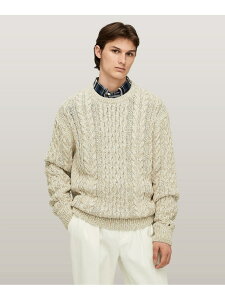 �ySALE�^50%OFF�z�����l�A�����P�[�u���N���[�l�b�N�Z�[�^�[ TOMMY HILFIGER �g�~�[�q���t�B�K�[ �g�b�v�X �j�b�g �x�[�W���yRBA_E�z�y���������z[Rakuten Fashion]