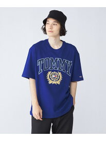 【SALE／50%OFF】(U)TOMMY HILFIGER(トミーヒルフィガー) スケートカレッジT TOMMY JEANS トミーヒルフィガー トップス カットソー・Tシャツ ブラック ブルー グレー【RBA_E】[Rakuten Fashion]