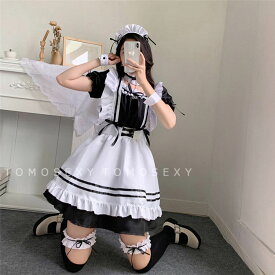 ハロウィン コスプレ メイド服 可愛い 仮装 メイド服 セクシー コスチューム エプロン かわいい コスプレ衣装 ゴスロリ 通販 女の子 女性 ワンピース レディース ドレス 制服コスプレ こすぷれ 定番 エロい服 ウェイトレス