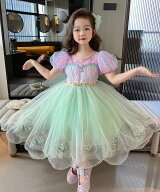 新作　子供　ドレス　アリエル ハロウィン コスチューム 仮装 子供 人魚姫　子供 こども ワンピース キッ…
