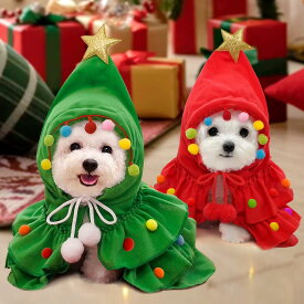 サンタ マント クリスマス 犬 マント ペット 服 用 クリスマス 子犬 衣装 クリスマス 犬 ドレス クリスマス ツリー 形 犬 ドレス 緑 マント クリスマス 犬 衣装 ペット 犬服 ペット服 クリスマス サンタ マント コート コスプレ 衣装 可愛い 写真 映える フリース