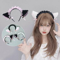 猫耳 カチューシャ コスプレ ヘッドアクセサリー ゴスロリ ネコ耳 カチューシャ ねこ 猫みみ ヘアアクセ…