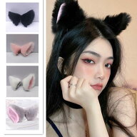 2WAYタイプ 猫耳カチューシャ ネコ耳クリップ ねこみみ にゃんこ けもの耳 猫耳カチューシャ キツネ 黒猫…