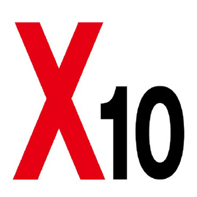 346-101 安全標識 通り芯表示板 X10 ＵＮＩＴ 激安卸販売新品 購買 300×300×2mm厚 エコユニボード ユニット