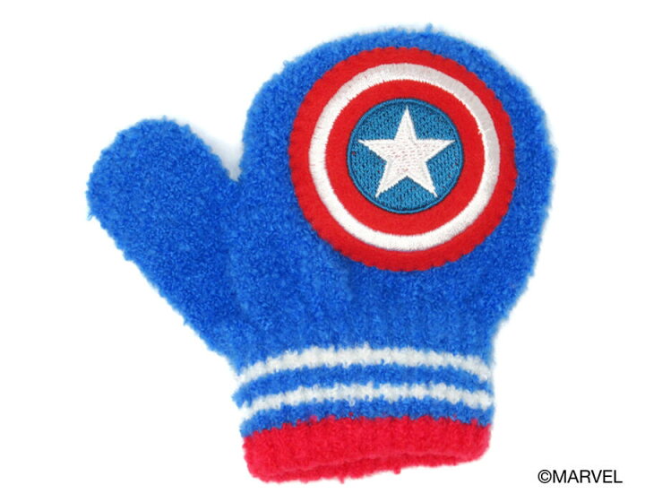 楽天市場 マーベル Marvel キャプテン アメリカ デザイン ワッペン 手袋 トドラー ミトン 防寒 かっこいい ヒーロー アメコミ子供 キャラクター おすすめ トモクニ
