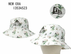 【正規品】BUCKET01 NYBG WHI | キャップ 帽子 ぼうし 日除け 日よけ 日焼け 熱中症 紫外線 かっこいい ロゴ おすすめ 大人 ボタニカル ガーデン ニューエラ NEWERA 13534523