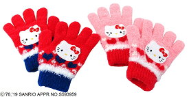 【正規品】ハローキティ キャラクター 五指 手袋 | 日本製 国産 防寒 あったか 温かい 暖かい 可愛い かわいい おすすめ 子供 子ども キッズ 女の子 男の子 ぽかぽか キティ 手ぶくろ キッズ手袋