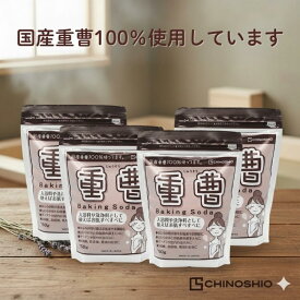 地の塩社 重曹 750g 4個セット 国産 100％ 重曹 ボディケア お風呂 掃除 用途多彩 無香料 無着色 エコ パッケージ使用