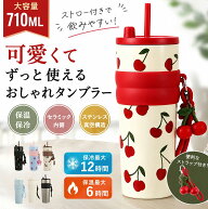 水筒 ストロータンブラー 魔法瓶 大容量 710ml ストロ付き サーモス ステンレス/セラミックタンブラー 2w…