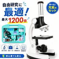顕微鏡 子供用 小学生 中学生 300～1200倍 LEDライト 広角接眼レンズ 生物標本付き 観察セット 自由研究 …
