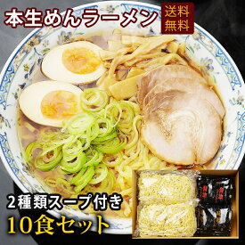 お中元ギフト 御中元 プロが使う業務用 本なま麺　ラーメンセット　10食 20食 30食 50食 100食 セット　特製醤油・味噌の2種類のスープ付き ちぢれ麺 生 業務用 生麺 お取り寄せ 送料無料(※北海道、九州、四国、は別途送料加算となります) 御中元 ギフト プレゼント