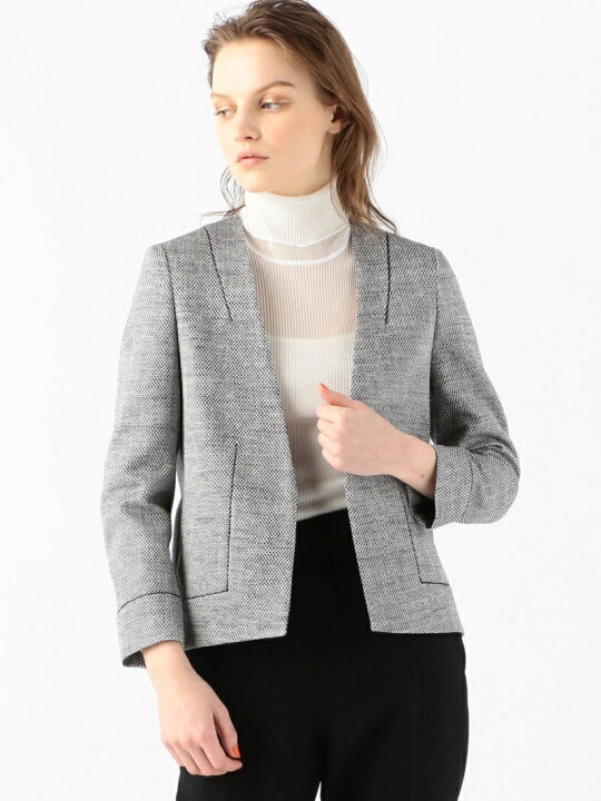 楽天市場】【SALE／30%OFF】テープツイード ノーカラージャケット 