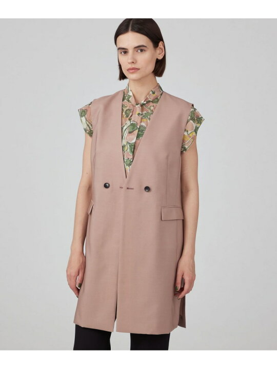 楽天市場】【SALE／40%OFF】ウールシルクタッサー ロングジレ 