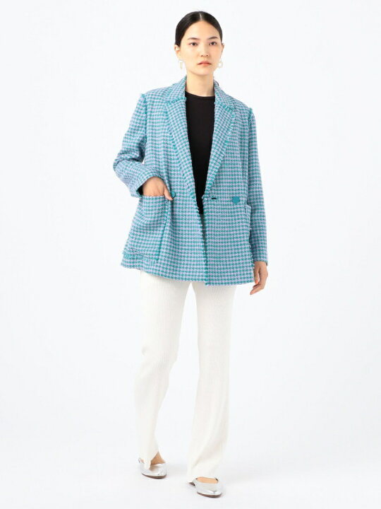 楽天市場】【SALE／40%OFF】ループハウンドトゥース ダブルブレスト 
