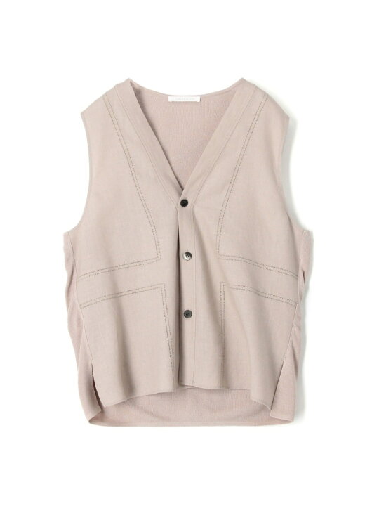 楽天市場】【SALE／30%OFF】リブコンビフレンチリネン Vネックジレ 