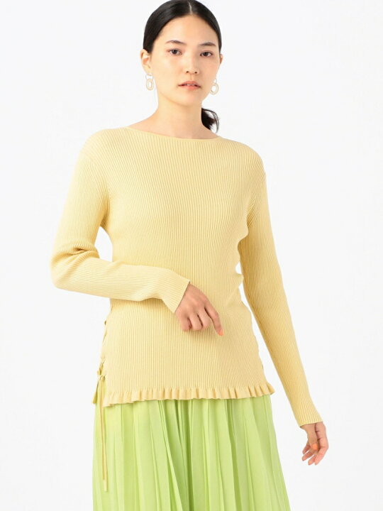 楽天市場】【SALE／50%OFF】シルクコットンリブ サイドレースアップ 